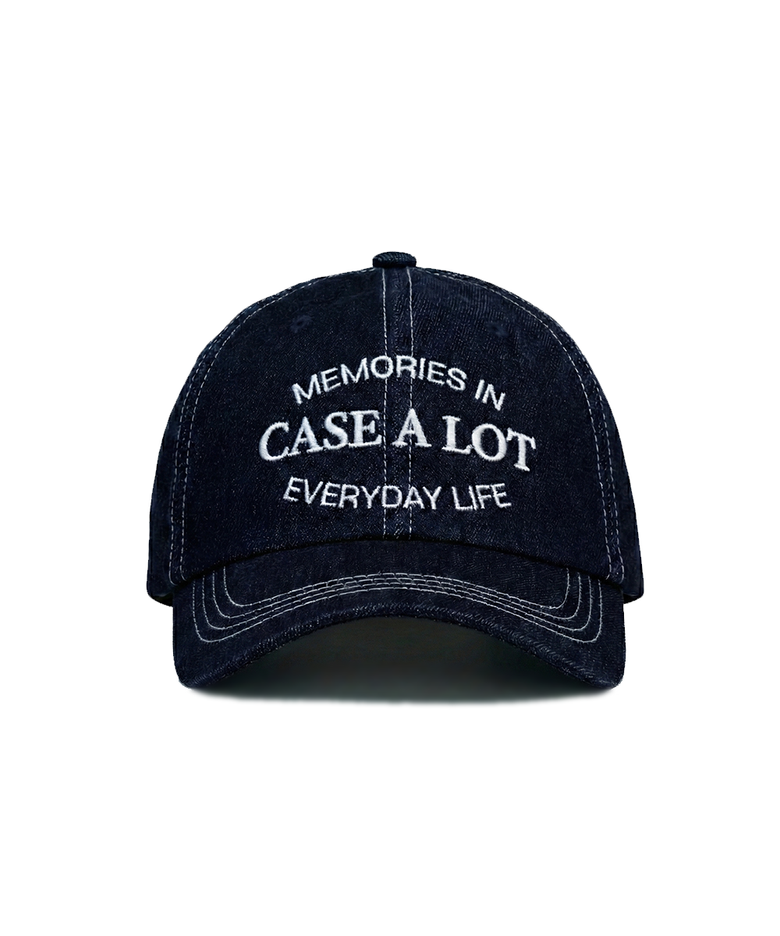 Denim stitch ball cap - indigo