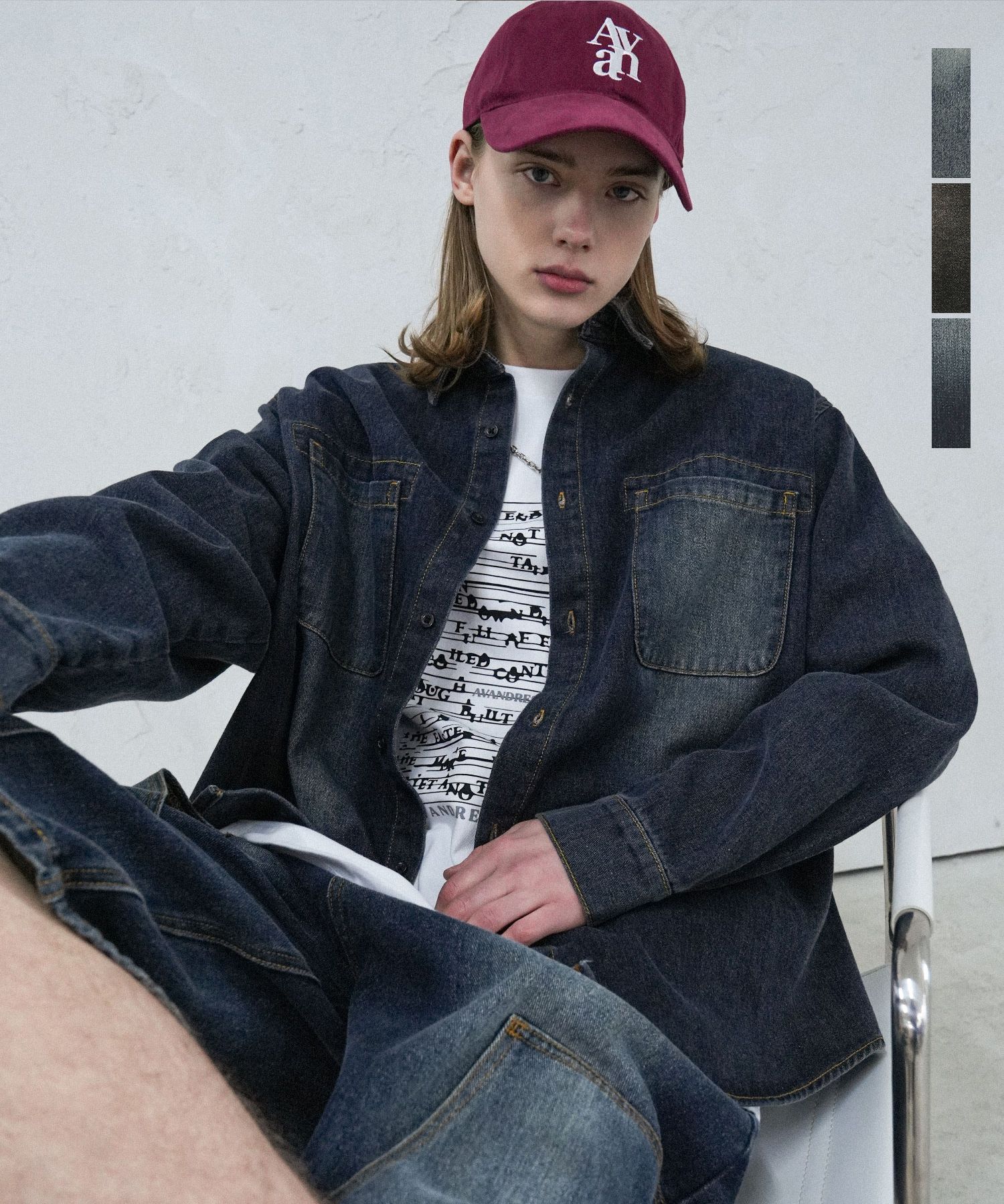 AVANDRESS ♥ Calm Stone Denim Shirt /追跡付 MUSINSA | AVANDRESS Calm Stone Denim Shirt - 3COL