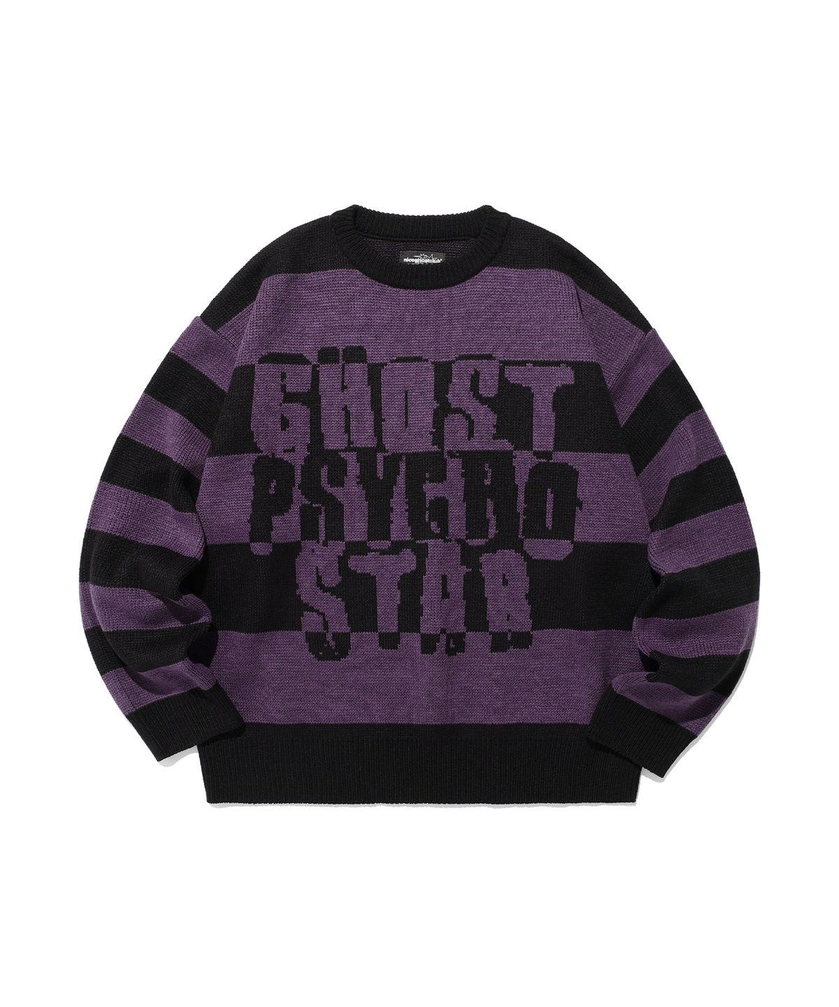나이스고스트클럽(NICEGHOSTCLUB) STRIPE PSYCHO KNIT_PURPLE(NG2EFUK600A)