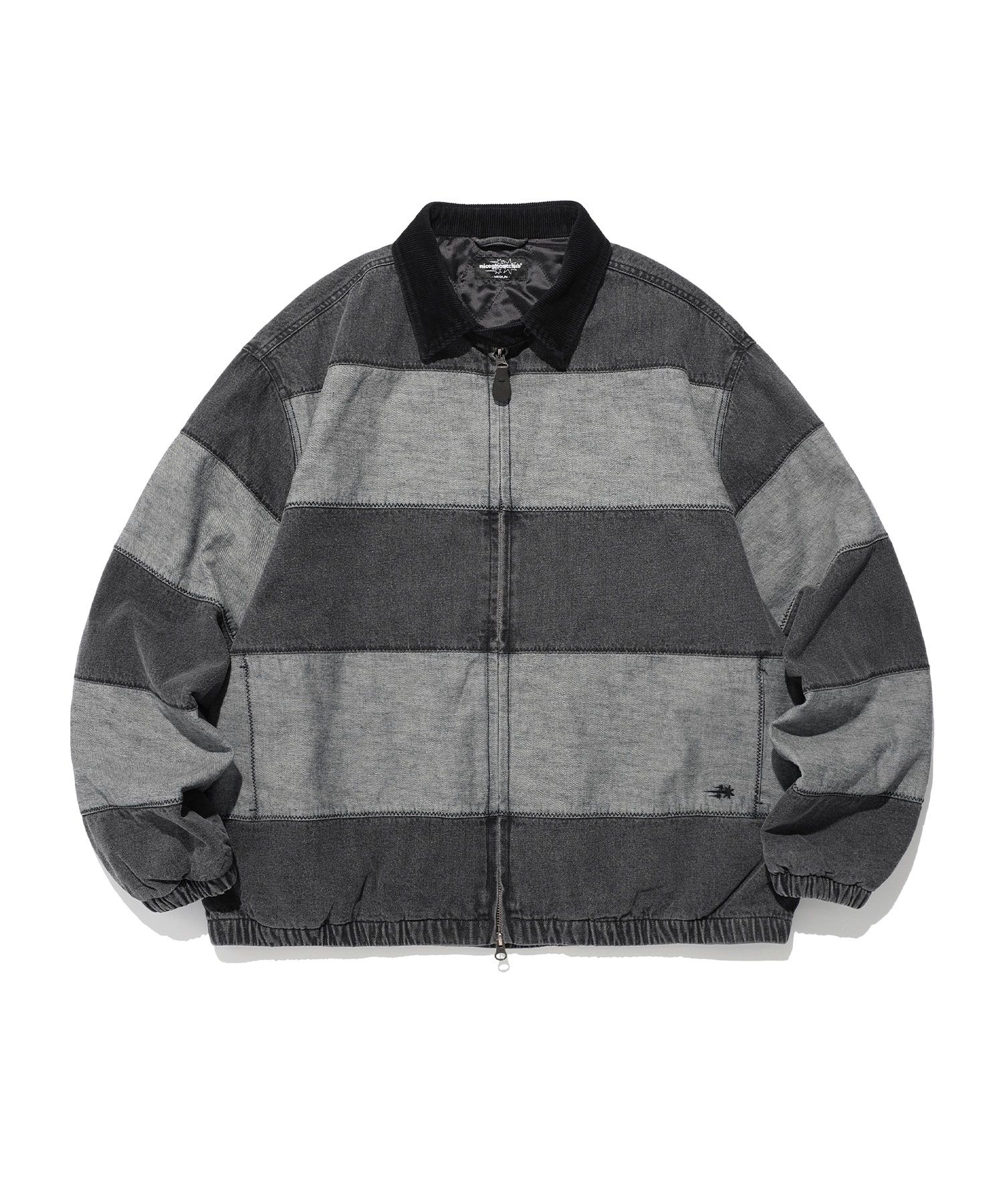 ジャケット [NICEGHOSTCLUB]DENIM PANEL QUILTING JACKET_BLACK(NG2EFUD11 MUSINSA | NICE GHOST CLUB DENIM PANEL QUILTING JACKET_BLACK