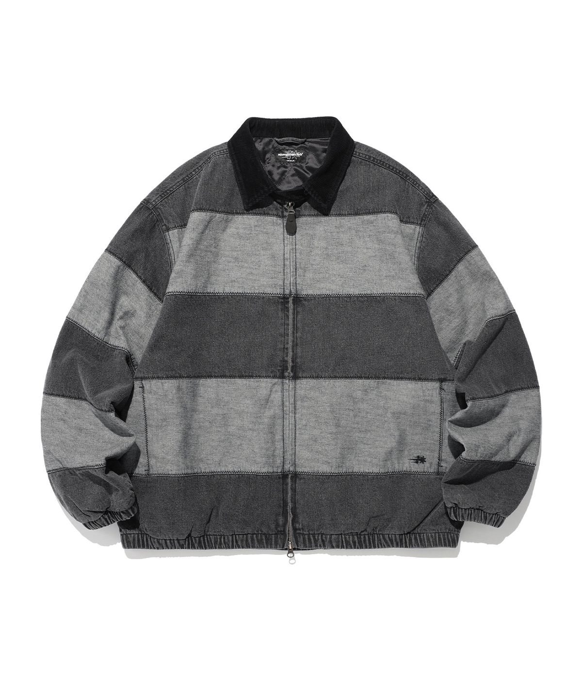 나이스고스트클럽(NICEGHOSTCLUB) DENIM PANEL QUILTING JACKET_BLACK(NG2EFUD110A)