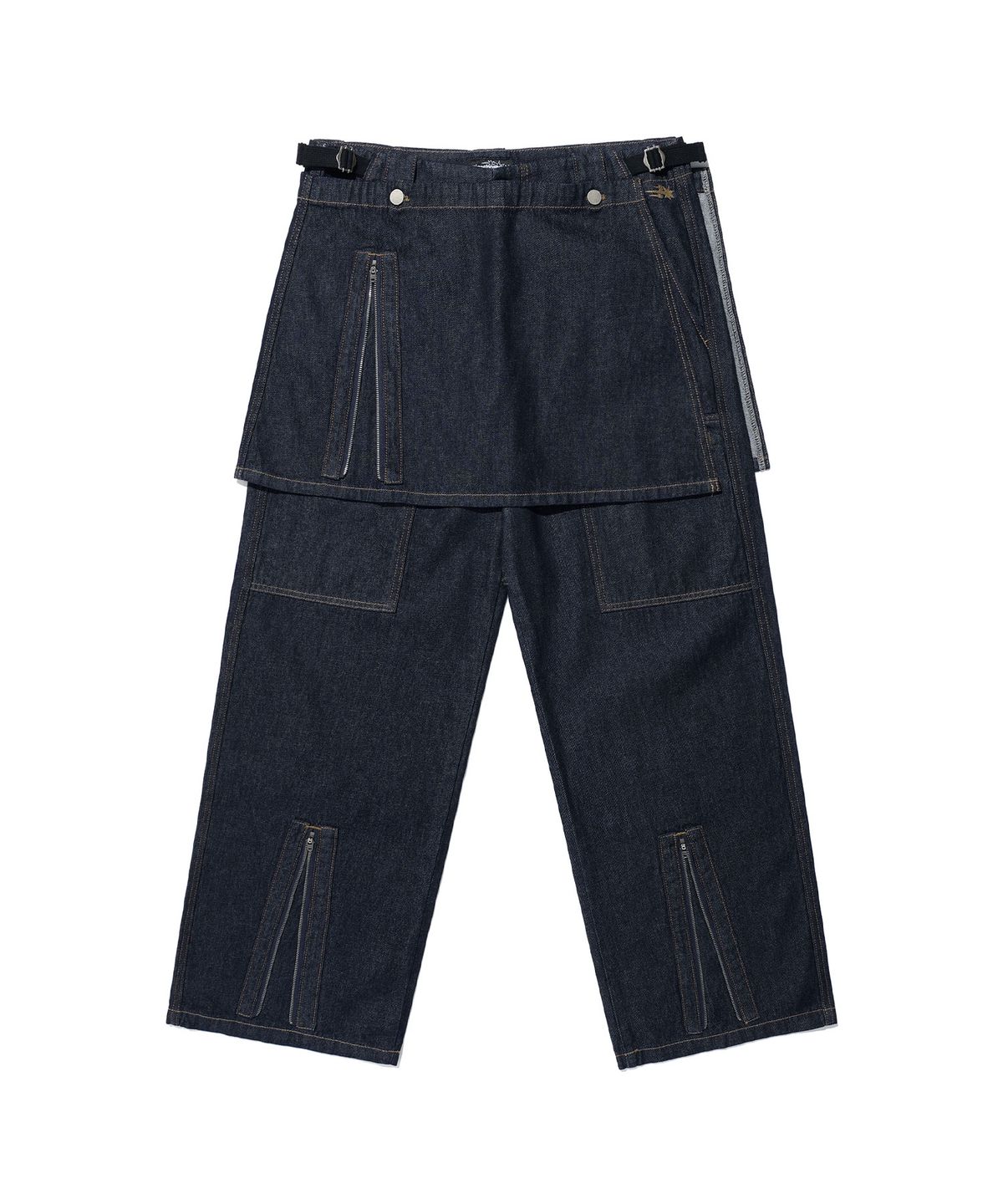 나이스고스트클럽(NICEGHOSTCLUB) APRON WASHED JEANS_INDIGO(NG2EFUD112A)