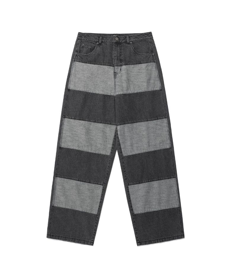PANEL STITCH JEANS_BLACK(NG2EFUD113A)
