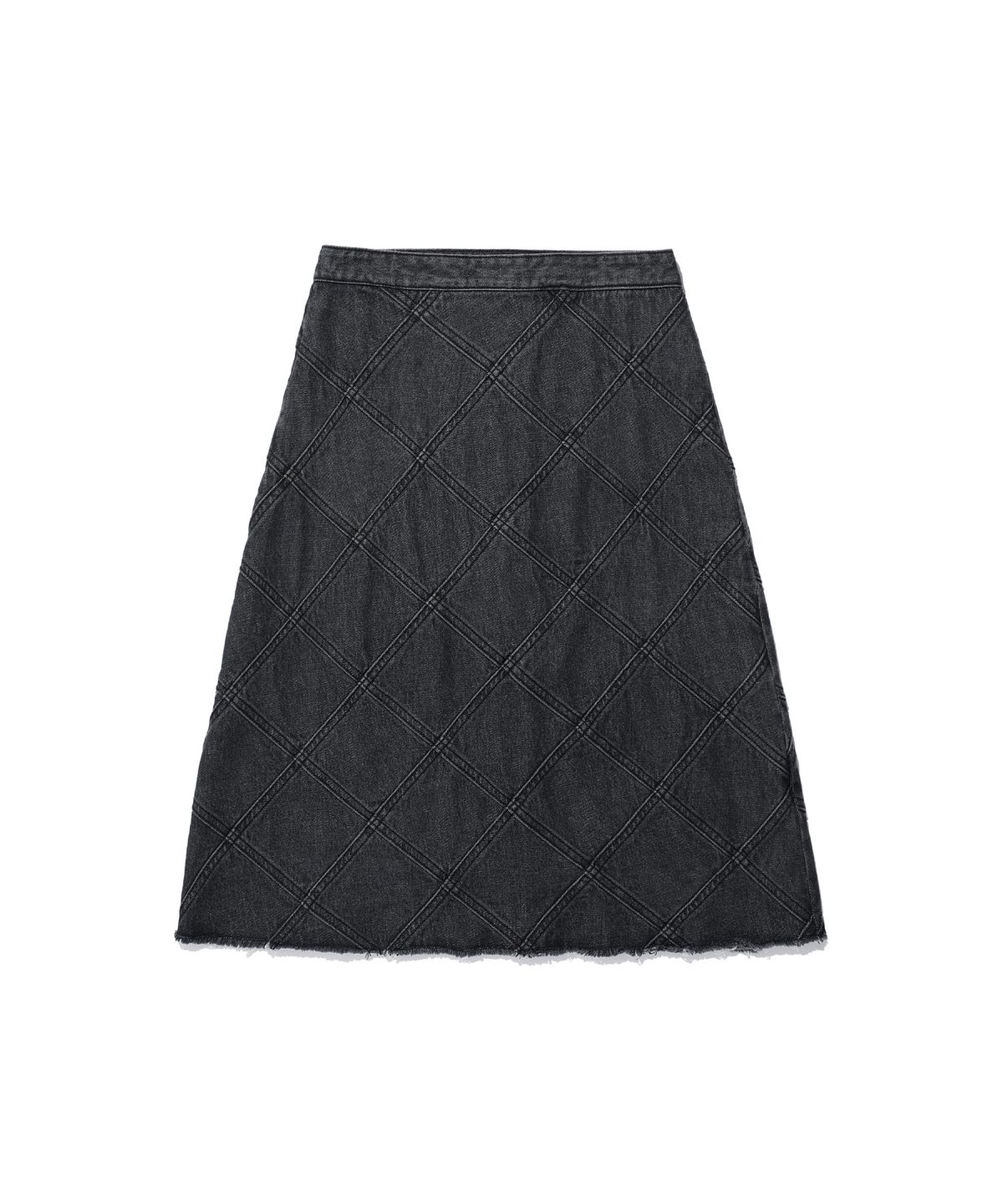 나이스고스트클럽(NICEGHOSTCLUB) DENIM PANEL SKIRT_CHARCOAL(NG2EFFD115A)