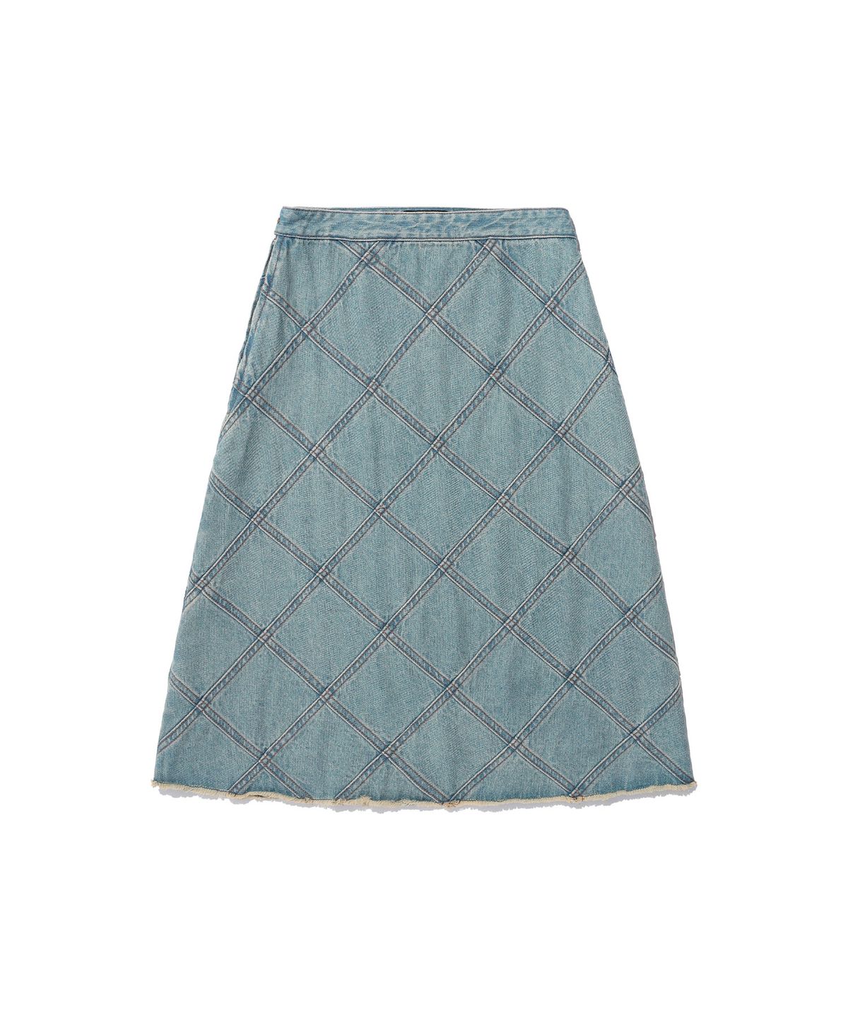 나이스고스트클럽(NICEGHOSTCLUB) DENIM PANEL SKIRT_BLUE(NG2EFFD115A)