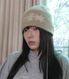 STRIPE 3STAR LOGO MOHAIR BEANIE_BEIGE(NG2EFUAB20A)