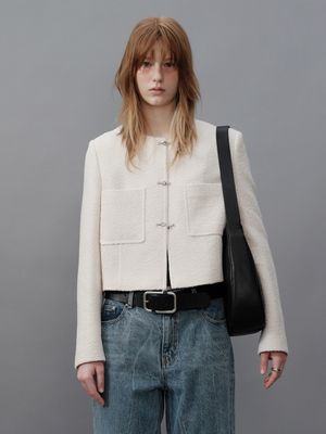 Pocket Tweed Jacket VW4SJ003_2color