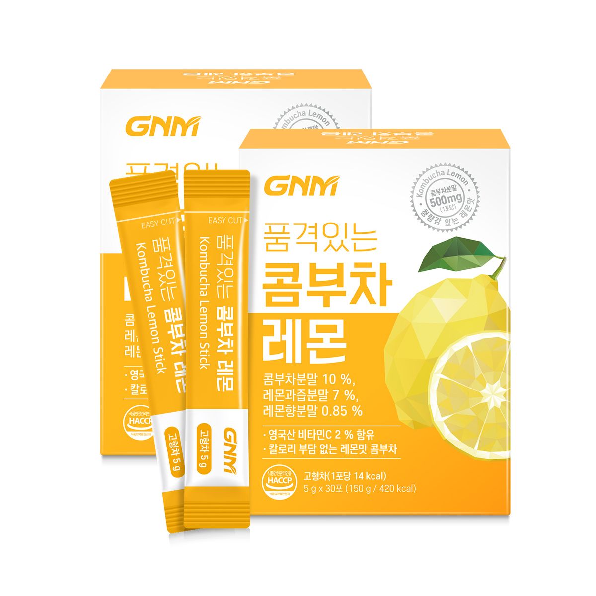 GNM자연의품격(GNMLIFE) [총 30포]품격있는 콤부차 레몬 스틱 30포 X 3박스