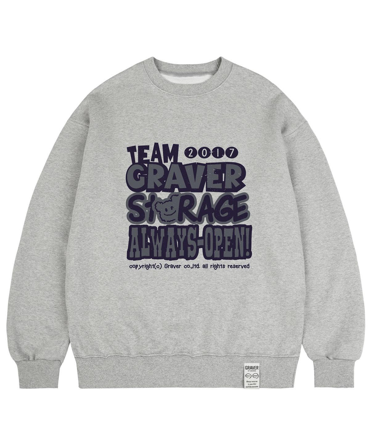 그레이버(GRAVER) [UNISEX]STORAGE 맨투맨_그레이