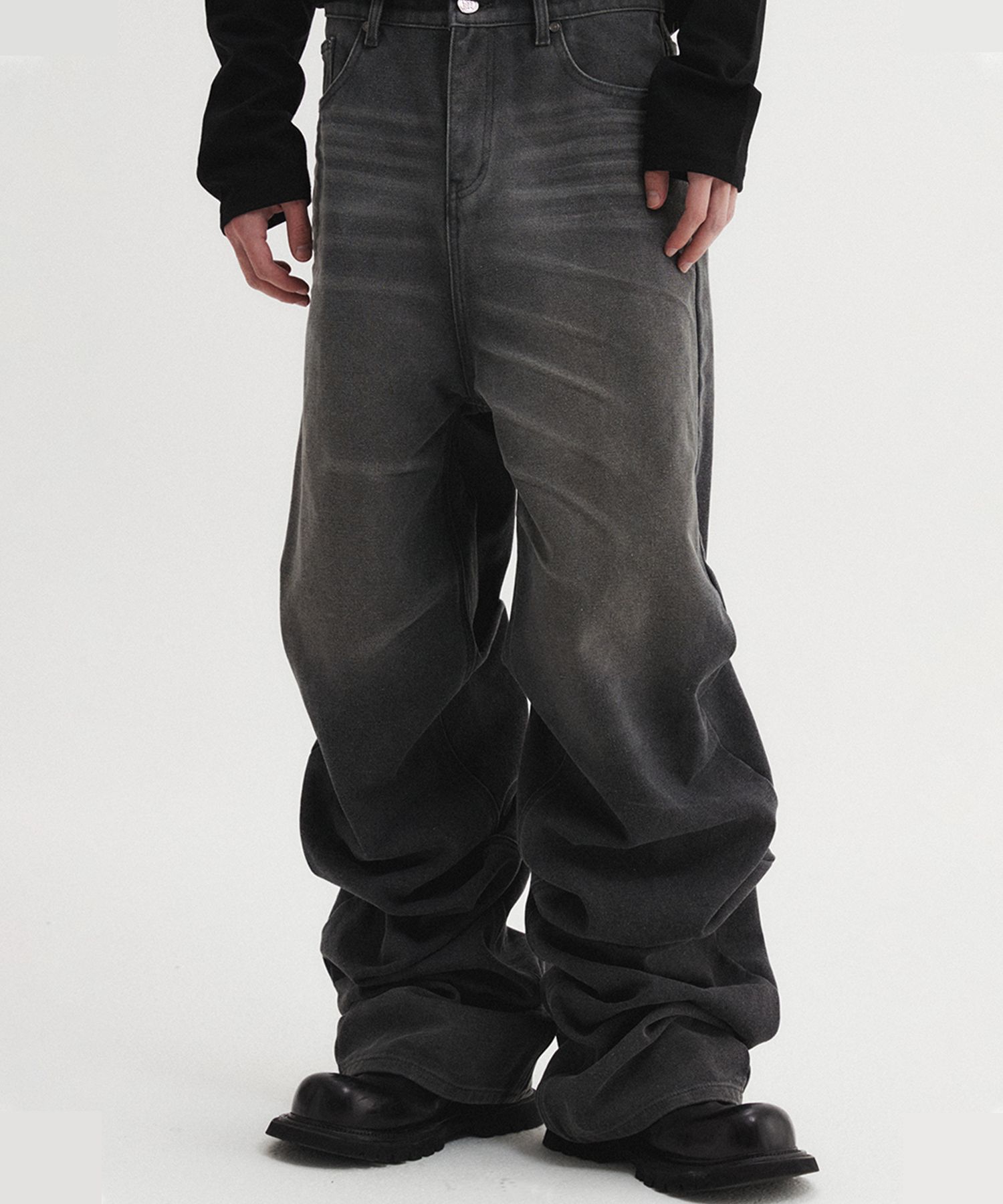 ★DNSR★ Overlap Oxford Pants Black MUSINSA | DNSR Overlap Oxford Pants Black