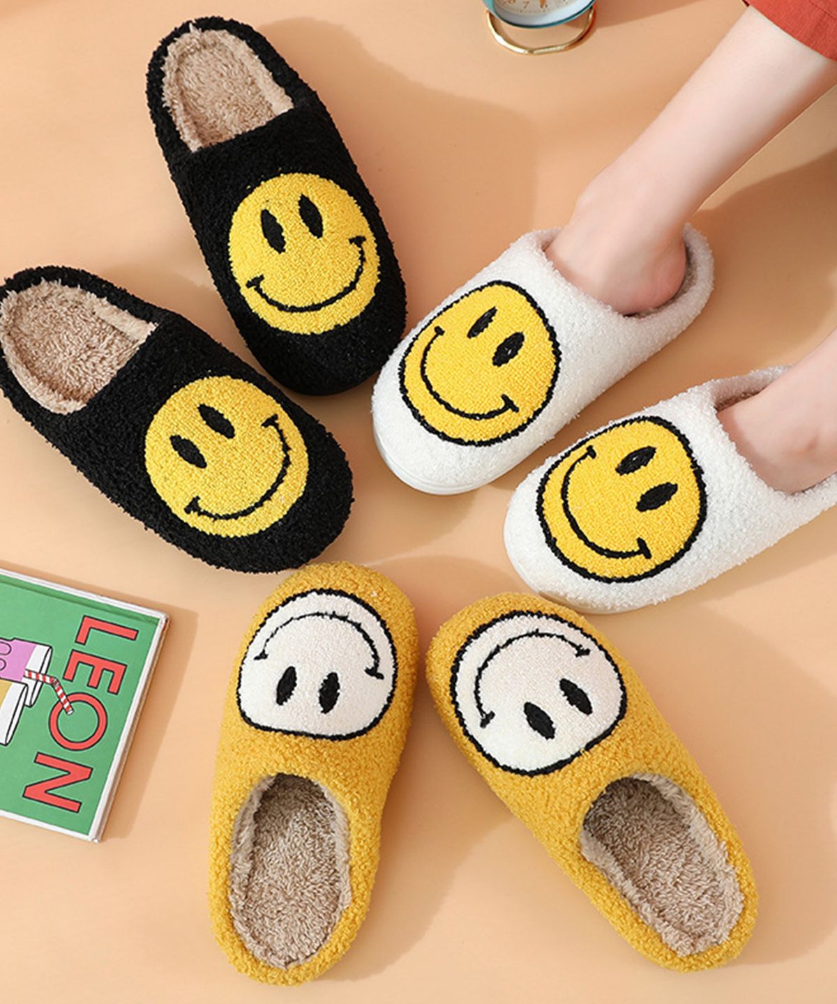 샤이닝홈(SHININGHOME) 포근한 무블 뽀글이 올데이 커플용 슬리퍼 거실화 2size 3컬러 털실내화 털슬리퍼
