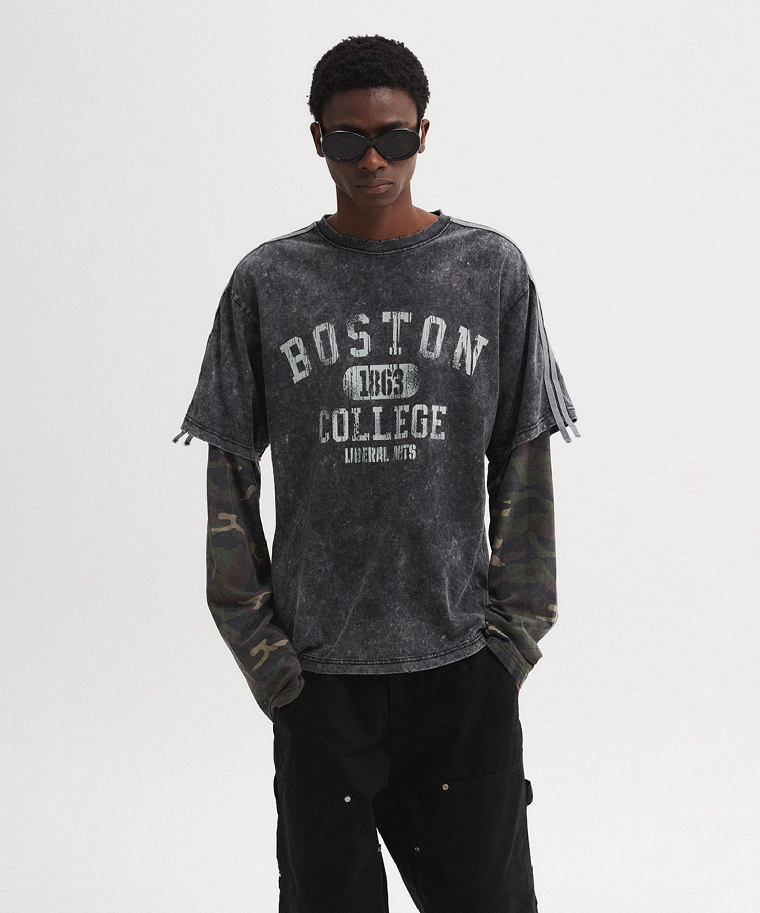 ★DNSR★ Sulpa Washing Camo Layered Long Sleeve MUSINSA | DNSR Sulpa Washed Camo Layered Long Sleeve