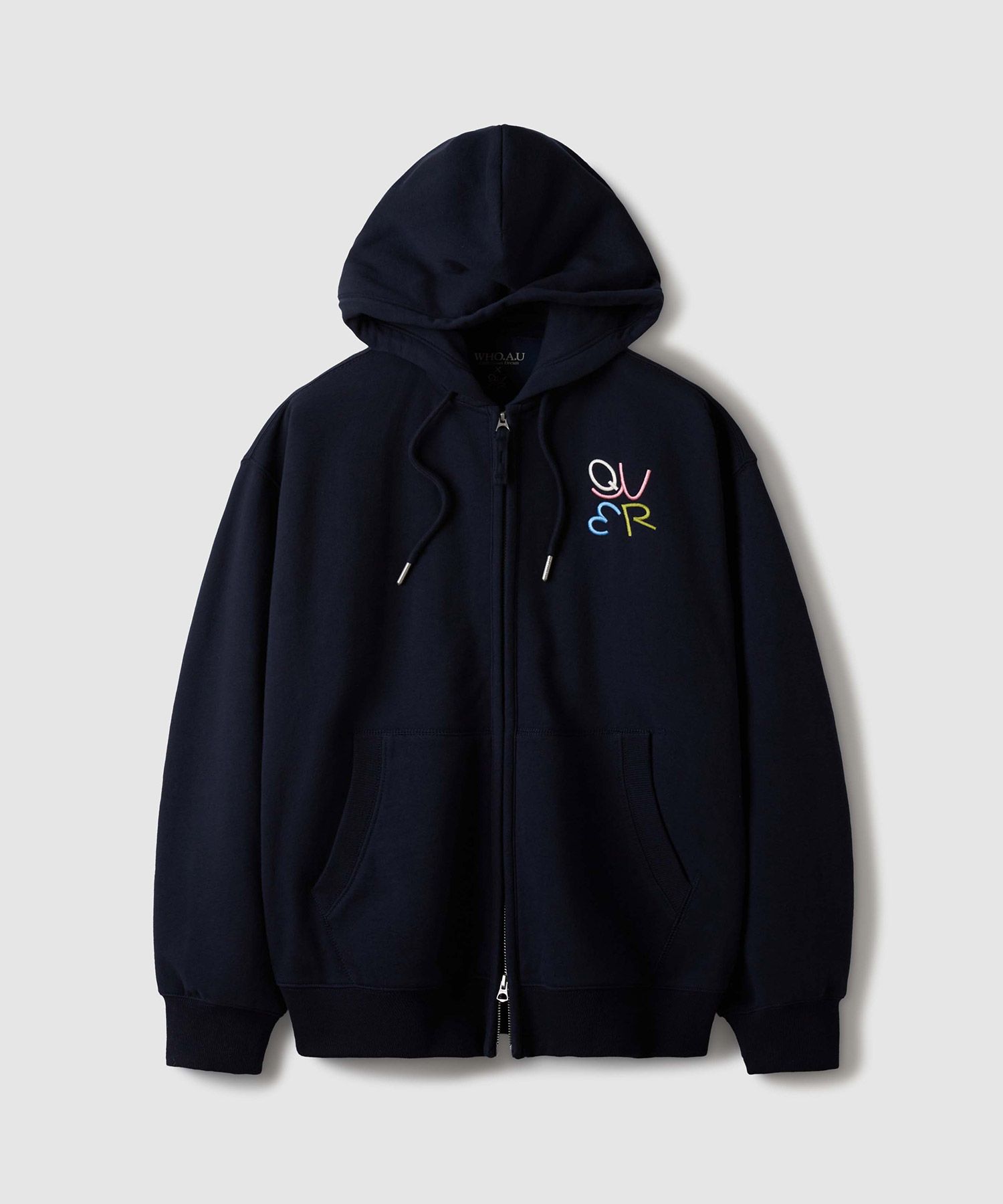 후아유(WHO.A.U) [QWER X WAU] Signature Hood Zip-up / WHMZE4T91U