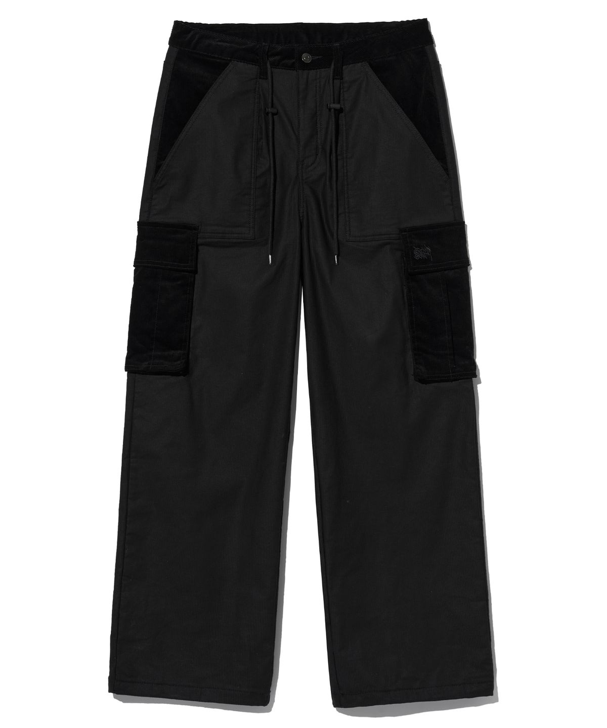 브라운브레스(BROWNBREATH) TAG CORDUROY CARGO PANTS - BLACK
