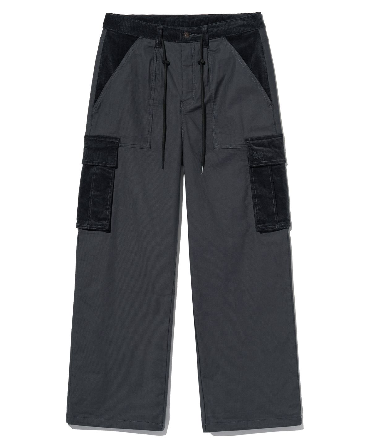 브라운브레스(BROWNBREATH) TAG CORDUROY CARGO PANTS - CHARCOAL
