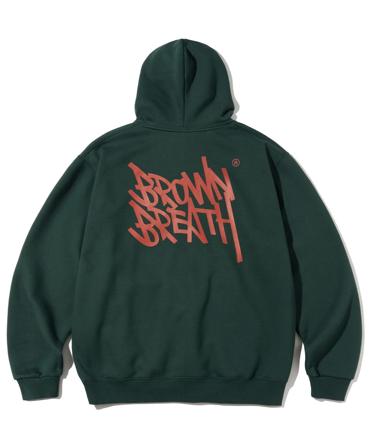 브라운브레스(BROWNBREATH) TAG HOODIE - DARK GREEN