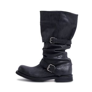 Slouchy Long Boot_Washed Black