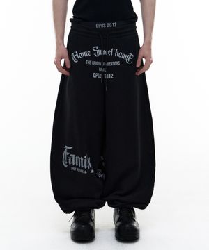 Op. 08 SWEET FAMILY BALLOON SWEAT PANTS BLACK