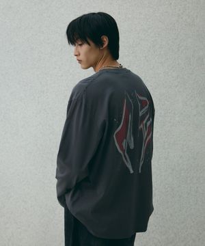 빈티지 그래피티 롱슬리브 [차콜]