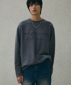 마크드 스웨이드 롱슬리브 [차콜]