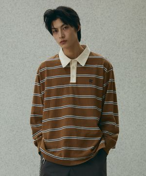 레트로 럭비 스웻셔츠 [베이지]