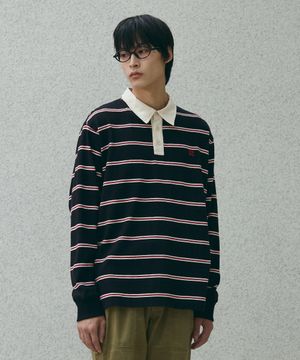 레트로 럭비 스웻셔츠 [블랙]