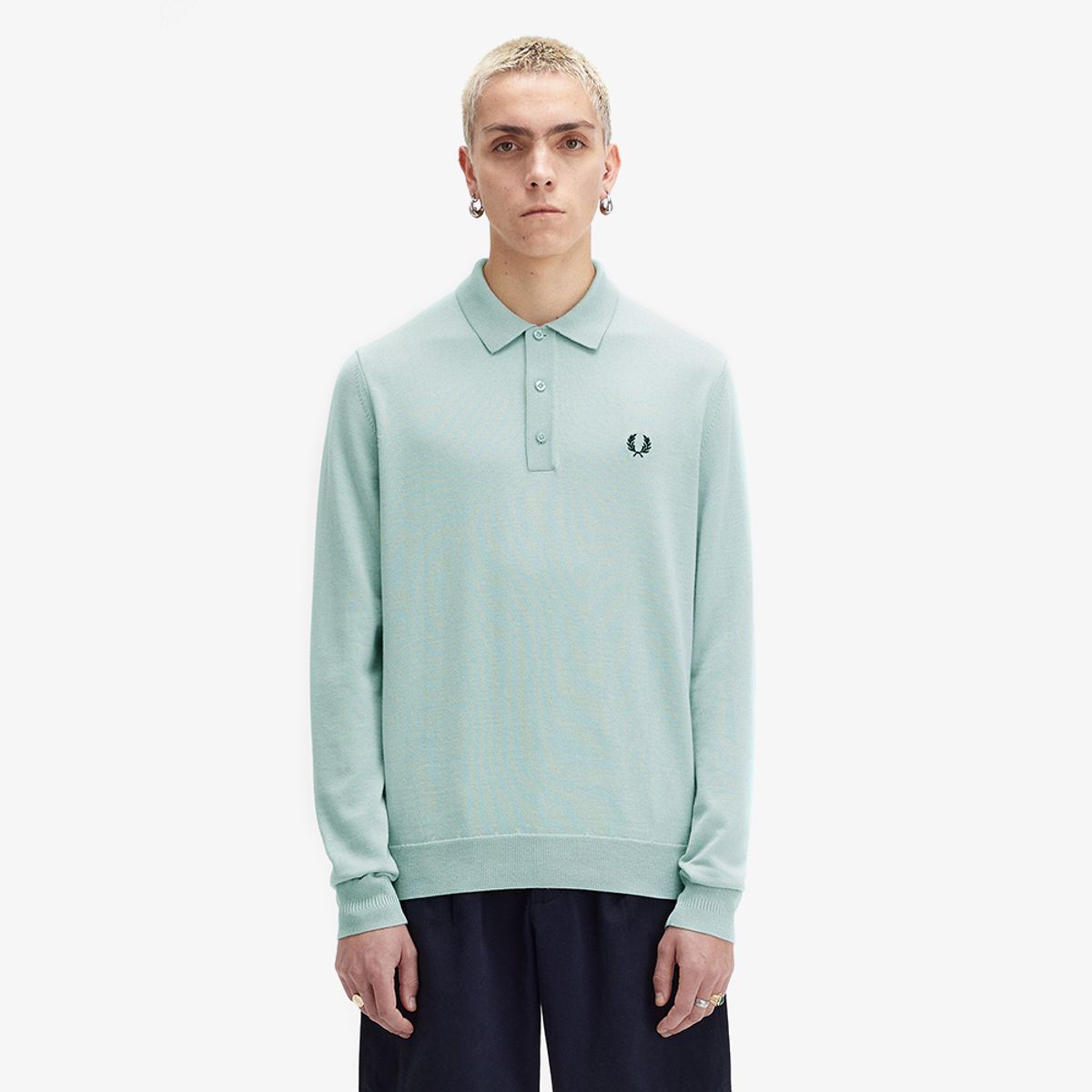 프레드페리(FRED PERRY) [Sharp] 롱 슬리브 클래식 니트 셔츠 (959) AFPM2434535-959