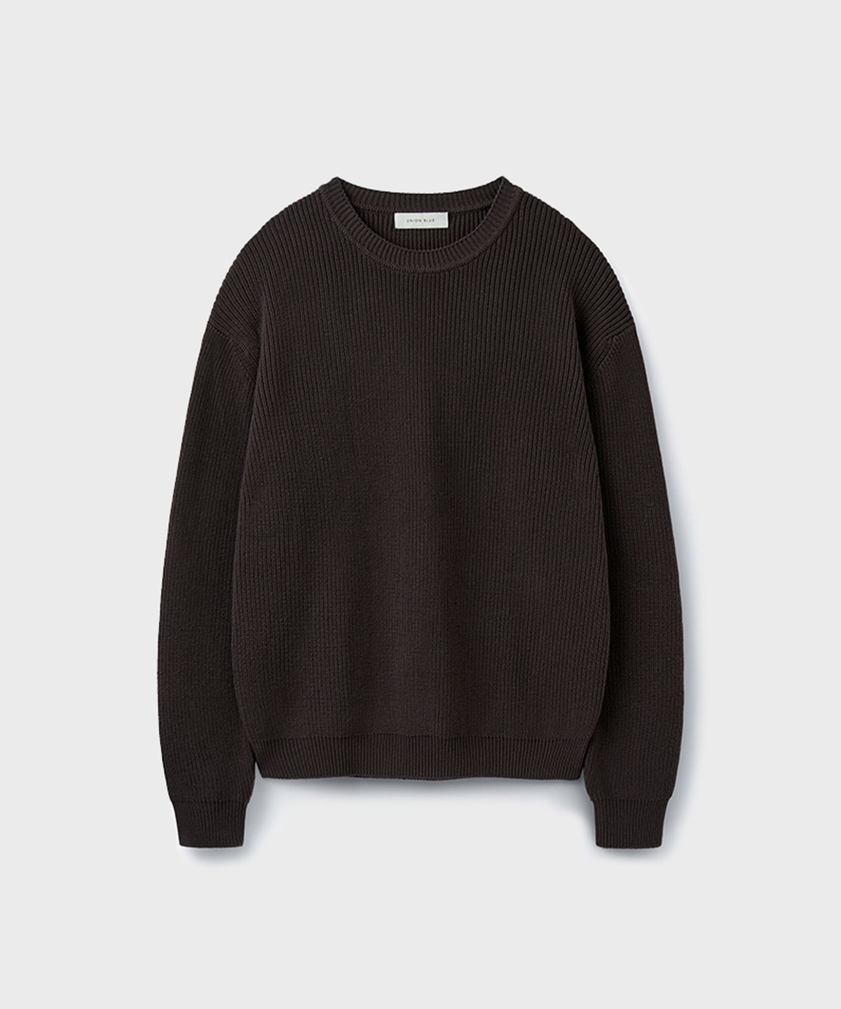 유니온블루(UNION BLUE) HARD TWIST CAMPER KNIT [DEEP BROWN]