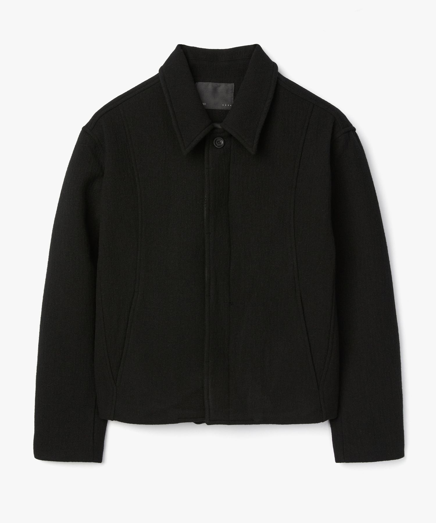 ブルゾン MUSINSA STANDARD Tweed minimal jacket black MMBUJ504-BK MUSINSA | MUSINSA STANDARD Wool blend minimal blouson jacket