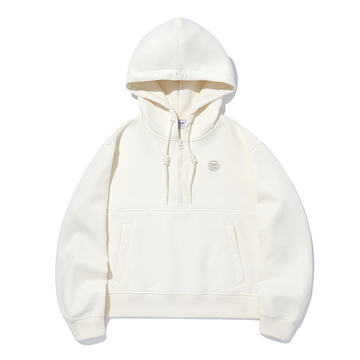 인터크루(INTERCREW) 우먼스 반집업 후드풀오버 크림 ITY3TH53ACM
