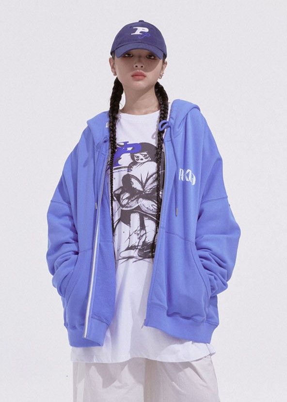 파쿠아(PAKUA) BUTTERFLY HOODIE ZIP-UP_SKY BLUE - 사이즈 & 후기