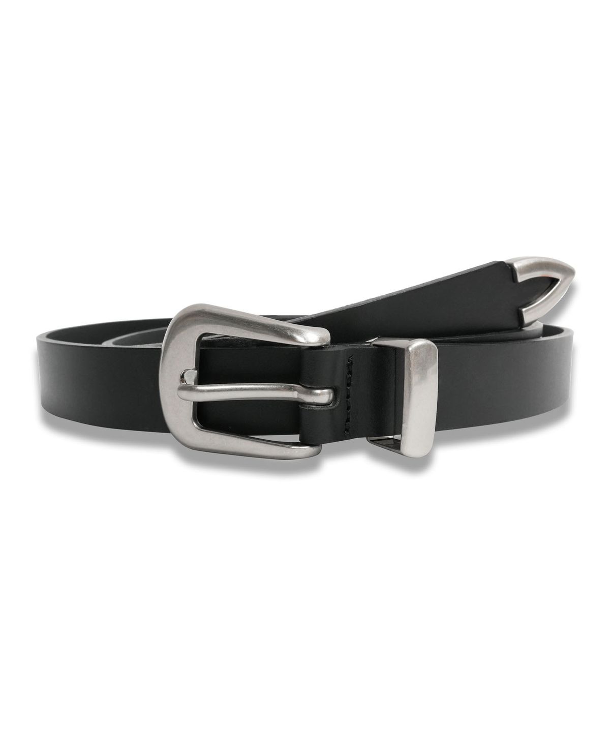 도프셉(DOFFSEPT) Western Basic Hard Leather Belt in Black
