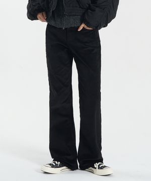 W 윈터 루즈 부츠컷 코듀로이 팬츠 (BLACK)