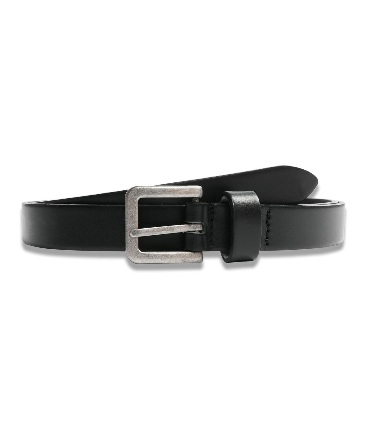 도프셉(DOFFSEPT) Square Basic Hard Leather Belt in Black