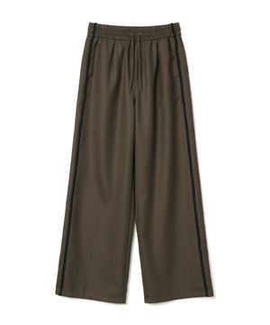 트윌 와이드 트랙 팬츠 [브라운]