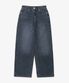 W 플레인 와이드 데님 팬츠 (GLOOMY BLUE)