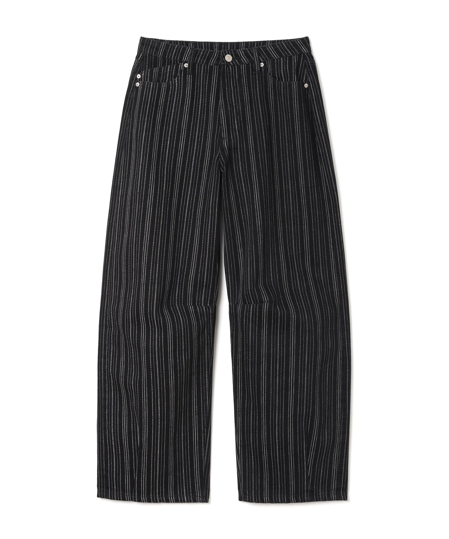 韓国商品/MILLO WOMEN ストライプバルーンジーンズ MUSINSA | MILLO WOMEN Stripe Ballon Jeans [Washed Black]