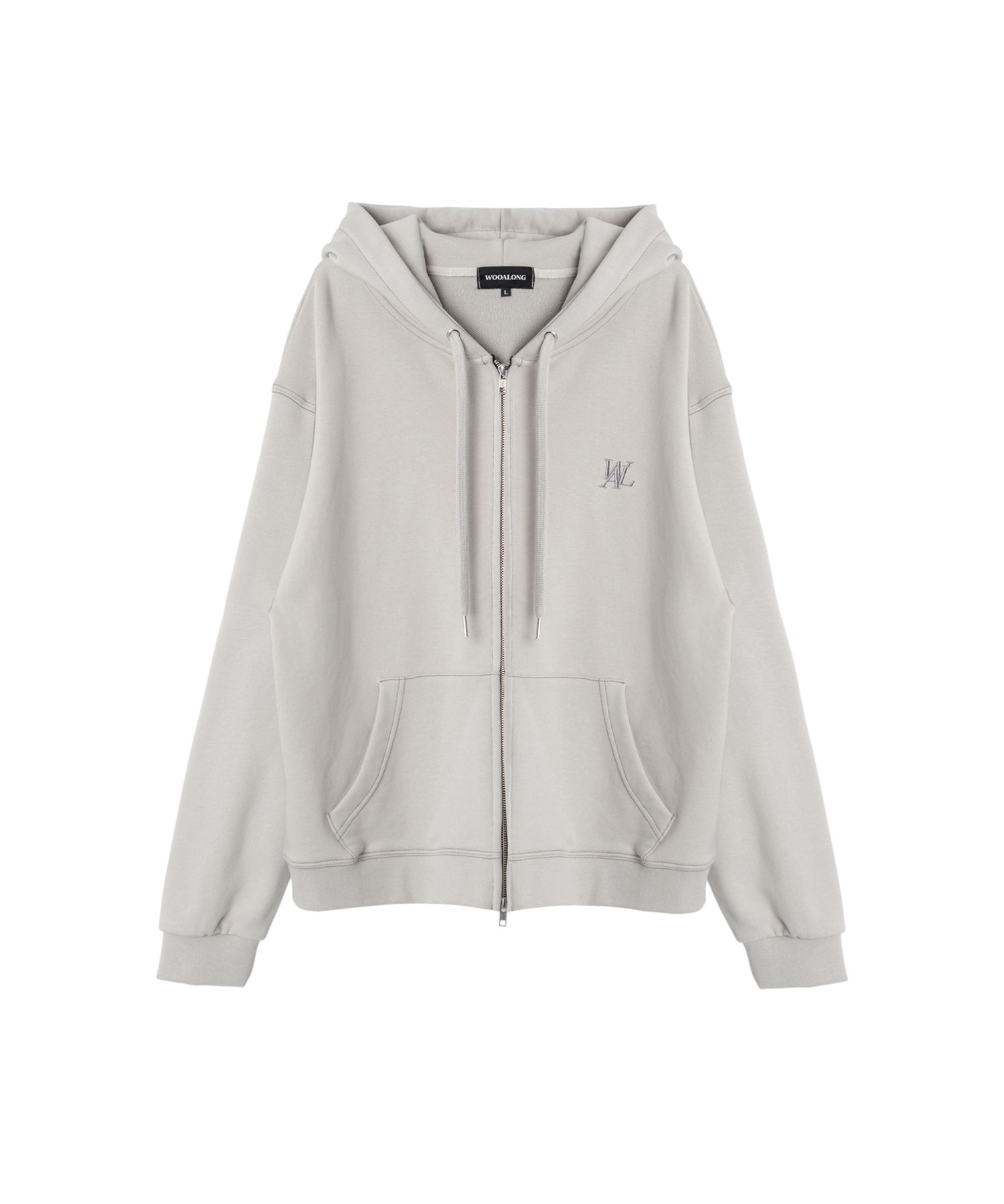 MUSINSA公式 | WOOALONG WAL signature stitch hood zip-up