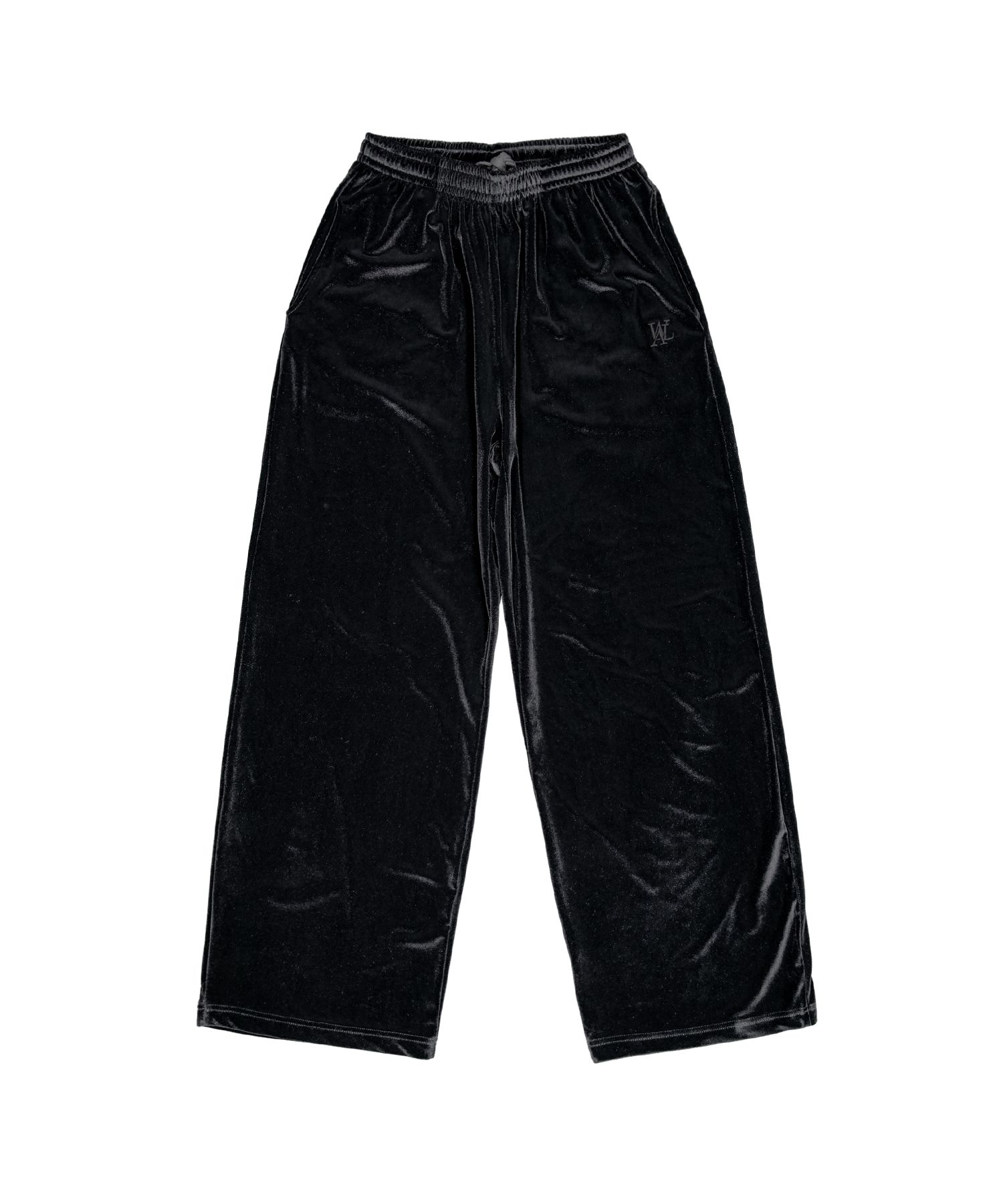 ★送料・関税込★WOOALONG★Signature velour wide pants★ MUSINSA | WOOALONG Signature velour wide pants - BLACK