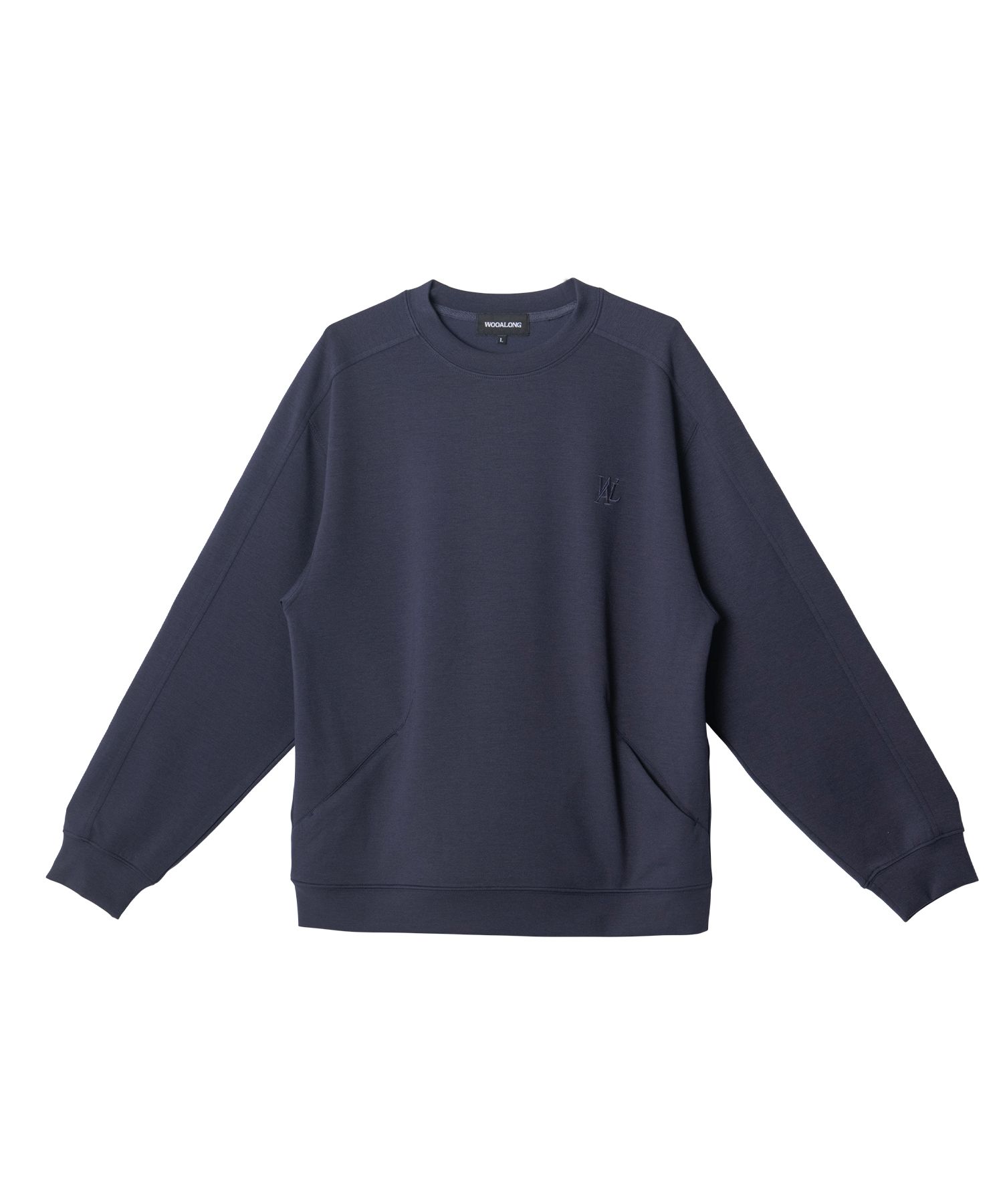 スウェット・トレーナー WOOALONG Oblique pocket sweatshirt PURPLE MUSINSA | WOOALONG Oblique pocket sweatshirt - PURPLE