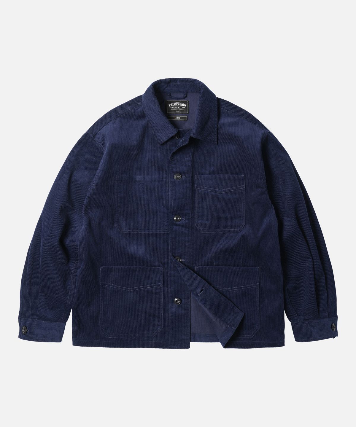 프리즘웍스(FRIZMWORKS) CORDUROY FRENCH WORK JACKET _ NAVY