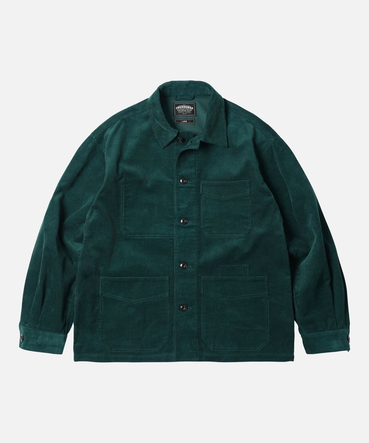 프리즘웍스(FRIZMWORKS) CORDUROY FRENCH WORK JACKET _ DARK GREEN