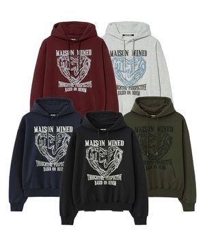 [8COLOR] DOODLE HEART HOODIE