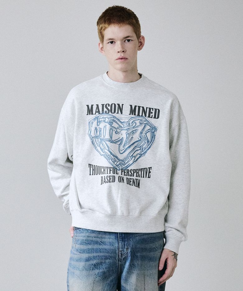 [4COLOR] DOODLE HEART SWEATSHIRTS