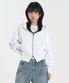 W 2WAY 크롭 스웻 후드 집업 (OFF WHITE)