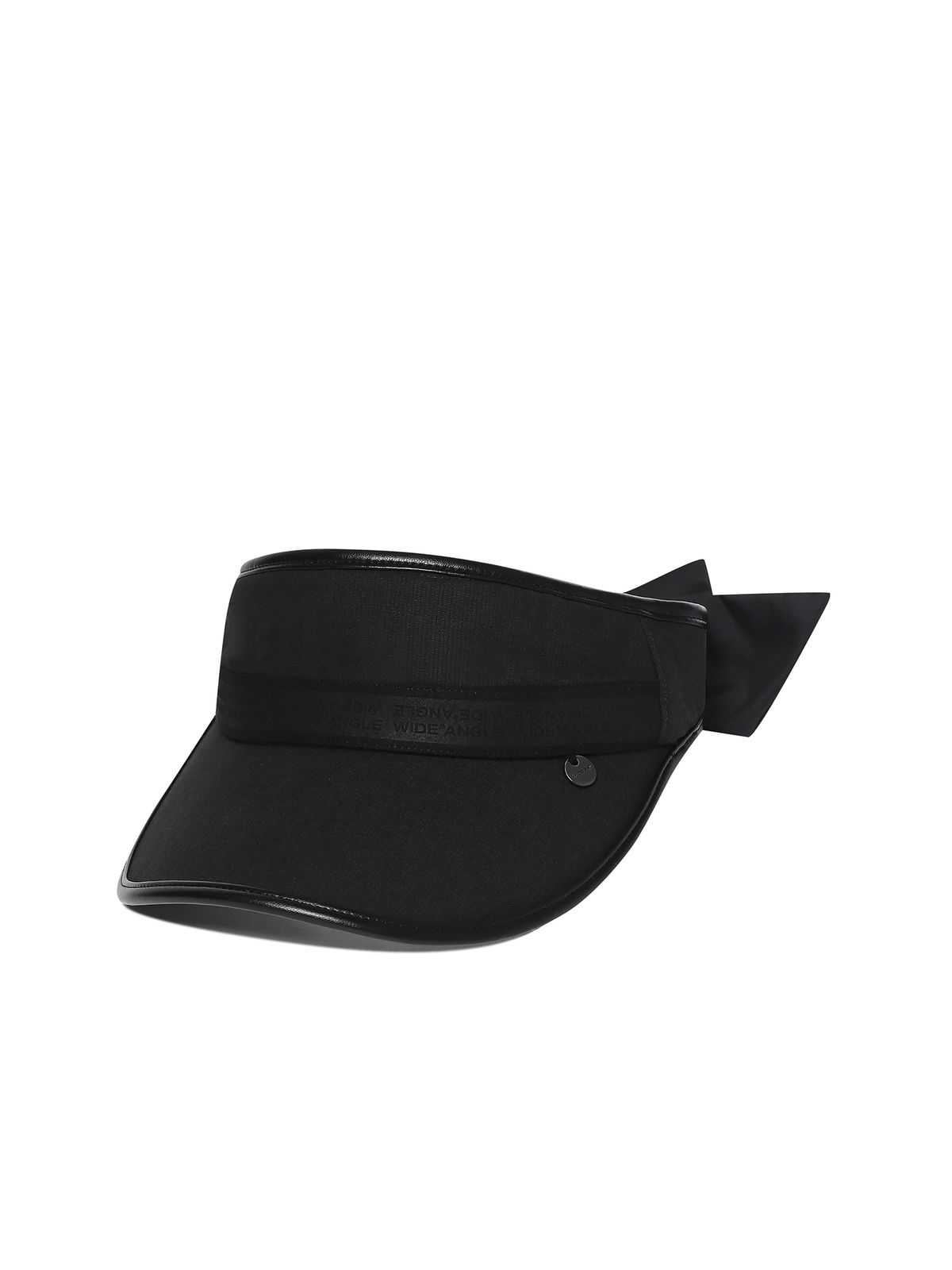 와이드앵글(WIDEANGLE) CO 로고 테이프 바이저 L_Black WWU24C02Z1