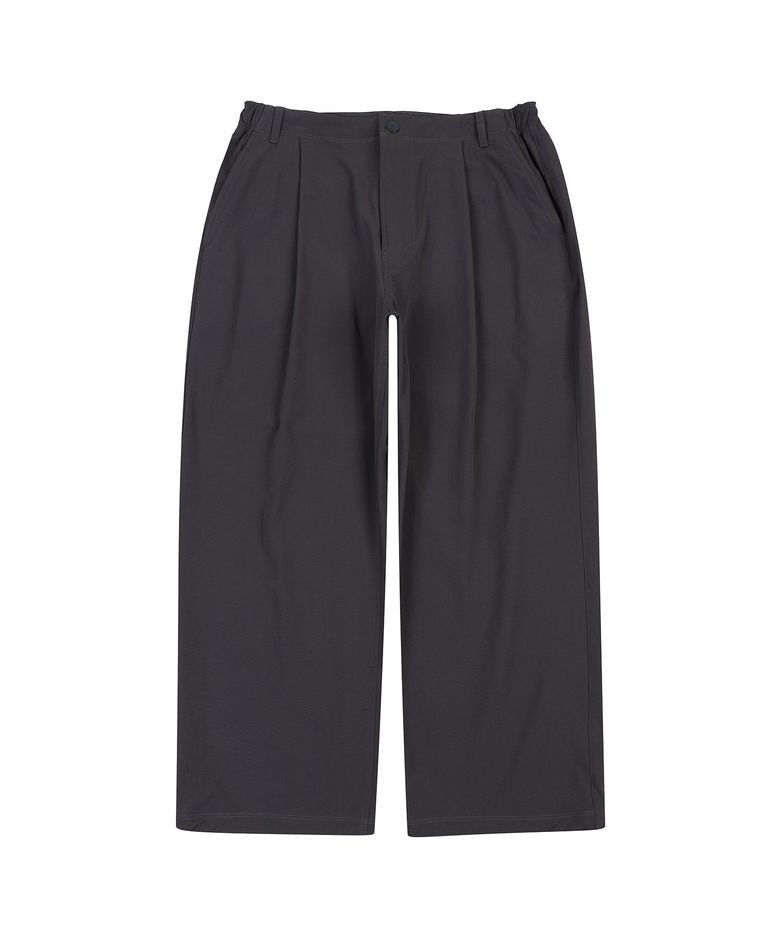 WIDE TAPERED PANTS (CHARCOAL)