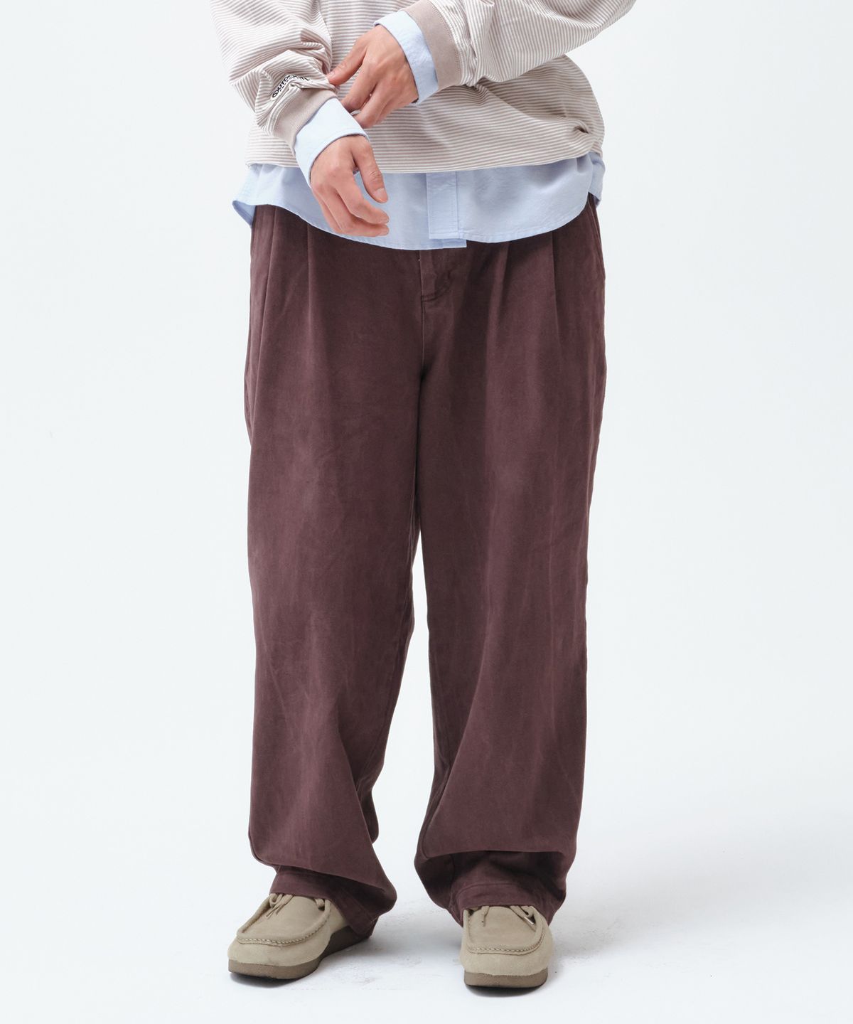 아웃도어 프로덕츠(OUTDOOR PRODUCTS) WASHED TUCK PANTS (BROWN)