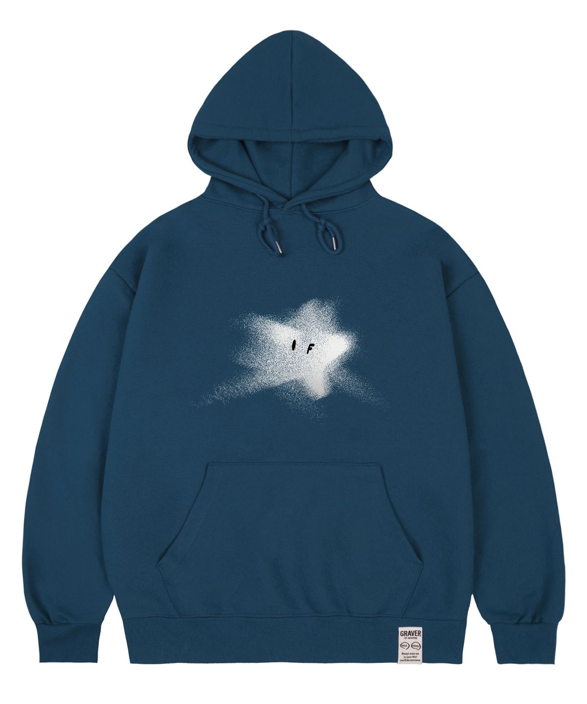 그레이버(GRAVER) [UNISEX]Blue star 후드티_블루그린