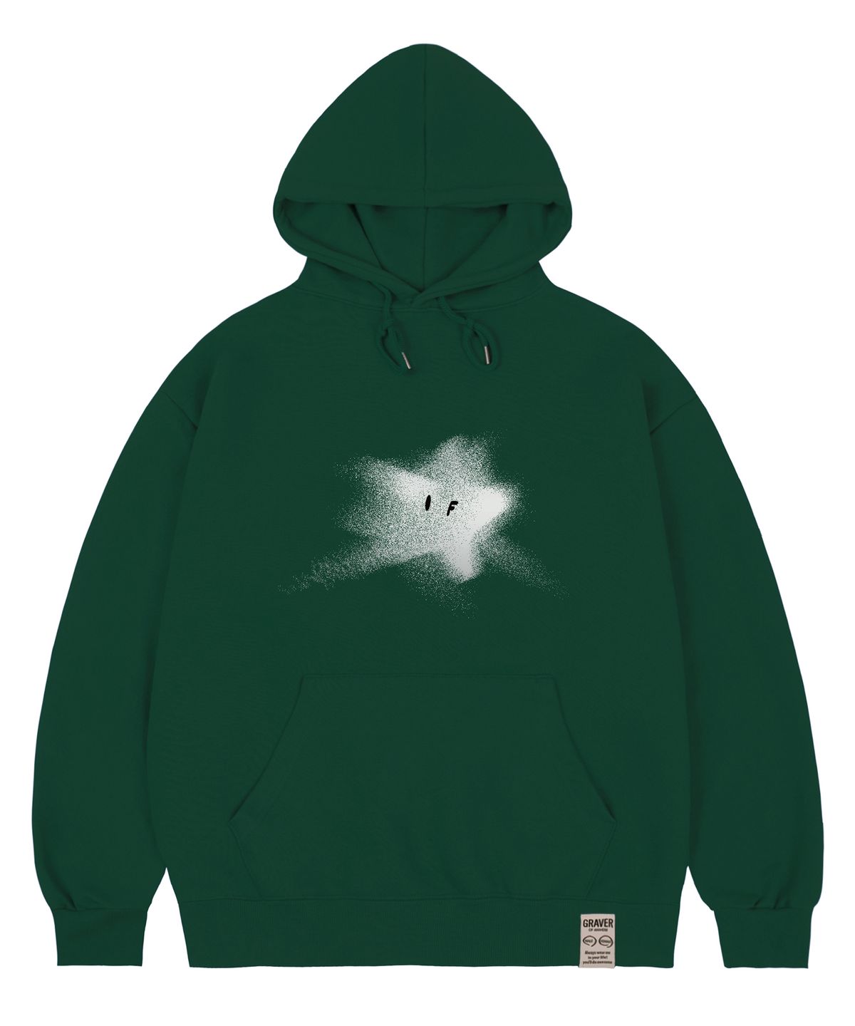 그레이버(GRAVER) [UNISEX]Blue star 후드티_그린